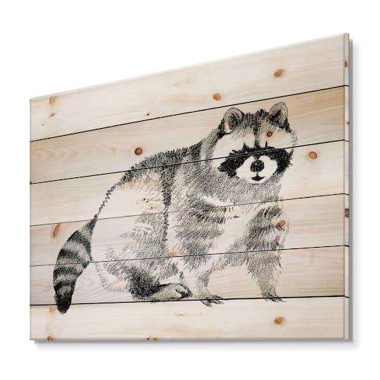 Designart - Monochrome Portrait Of Raccoon